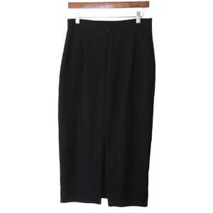 Diane Von Furstenberg Black Viscose Silk Midi Pencil Skirt 8